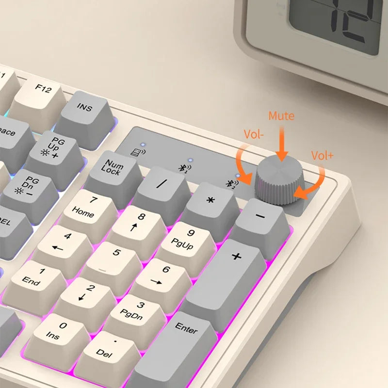 98-key Wireless Keyboard Rainbow Light Electronics Den