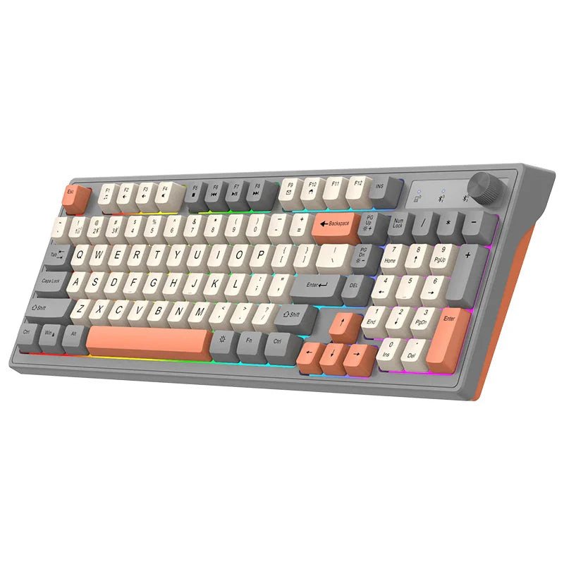 98-key Wireless Keyboard Rainbow Light Electronics Den