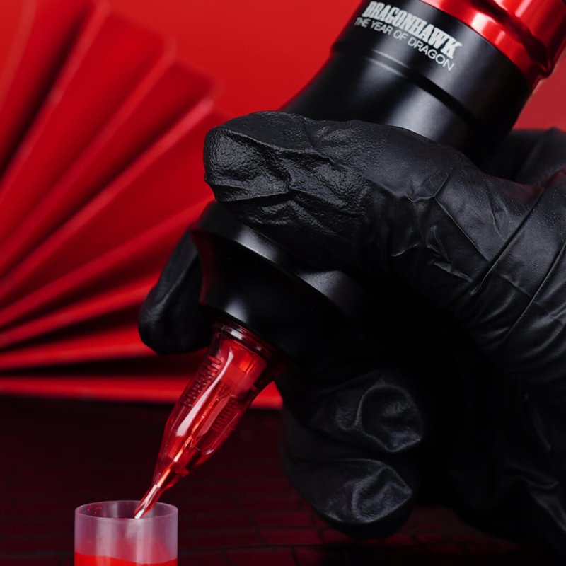 Tattoo Kit | Dragonhawk Fold Pro Year of Dragon Edition Rotary Tattoo Machine Pen Wireless Professional Bundle INKSOULSUPPLY.COM