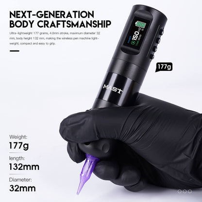 Dragonhawk Wireless Tattoo Pen Machine with 4.0MM Stroke Frequency Adjustable | Mast Wing INKSOULSUPPLY.COM