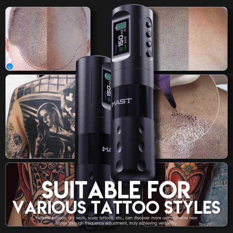 Dragonhawk Wireless Tattoo Pen Machine with 4.0MM Stroke Frequency Adjustable | Mast Wing INKSOULSUPPLY.COM