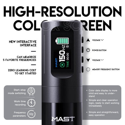 Dragonhawk Wireless Tattoo Pen Machine with 4.0MM Stroke Frequency Adjustable | Mast Wing INKSOULSUPPLY.COM