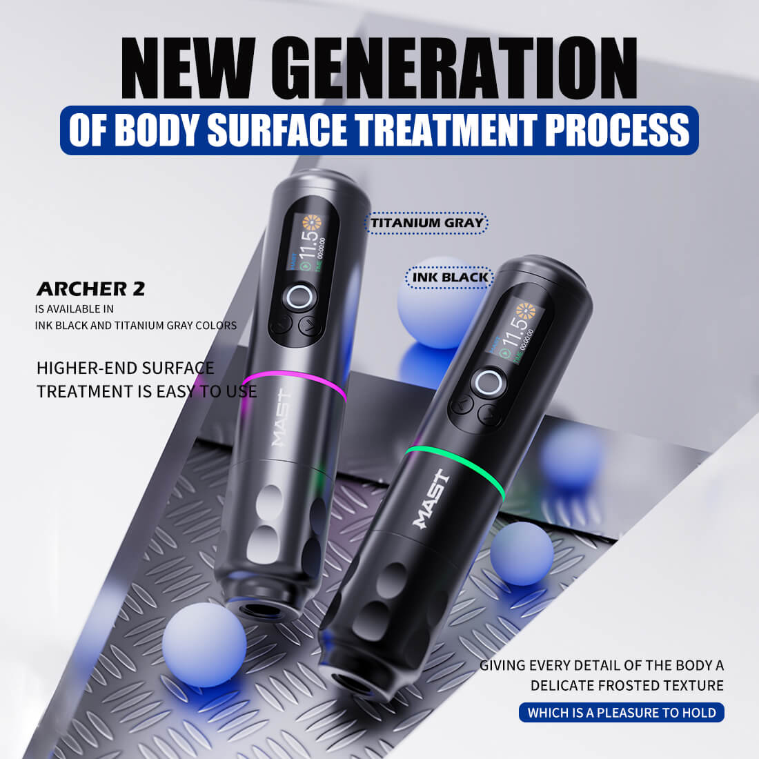 Dragonhawk Wireless Tattoo Pen Machine with 3.5MM Stroke Brushless Motor Color Screen | Mast Archer 2 INKSOULSUPPLY.COM