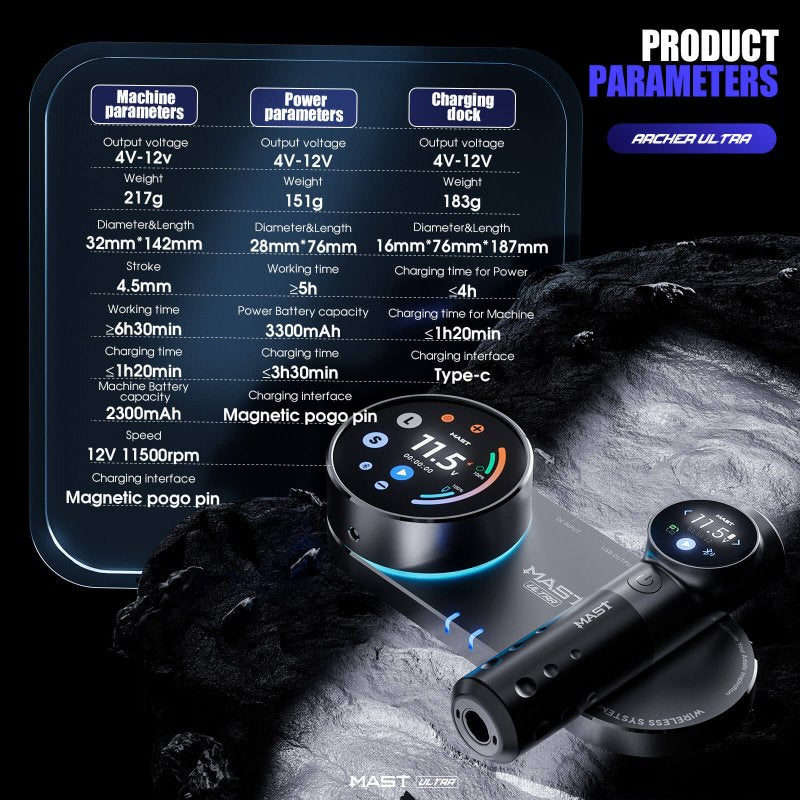 Dragonhawk Wireless Tattoo Pen Smart Machine with 4.5MM Stroke | Mast Archer Ultra INKSOULSUPPLY.COM