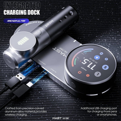 Dragonhawk Wireless Tattoo Pen Smart Machine with 4.5MM Stroke | Mast Archer Ultra INKSOULSUPPLY.COM