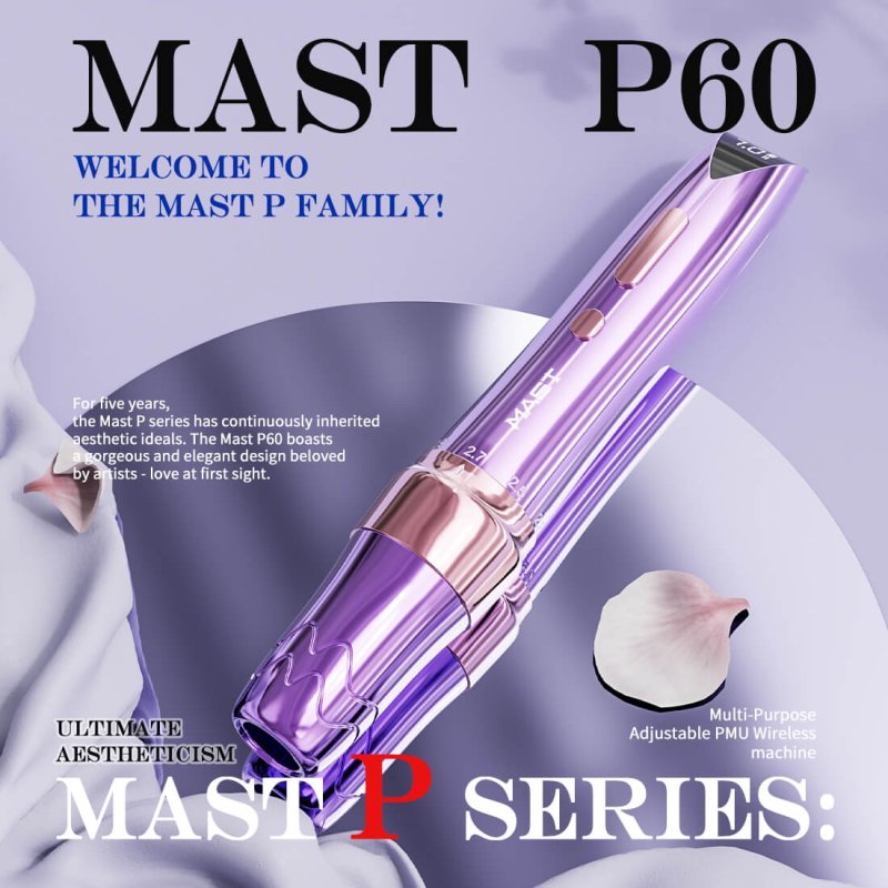 Dragonhawk Wireless Tattoo Pen Machine With 2.2MM-3.2MM Adjustable Strokes Permanent Makeup | Mast P60 (With RCA adapter) INKSOULSUPPLY.COM