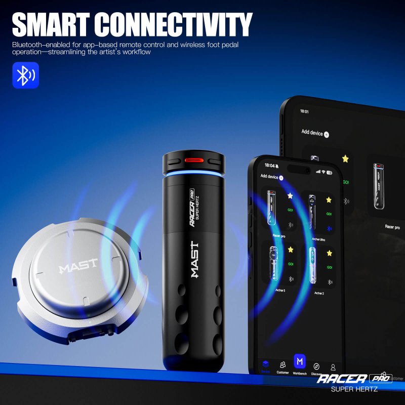 Dragonhawk Wireless Tattoo Pen Machine 4.2MM Strokes Length | Mast Racer Pro INKSOULSUPPLY.COM
