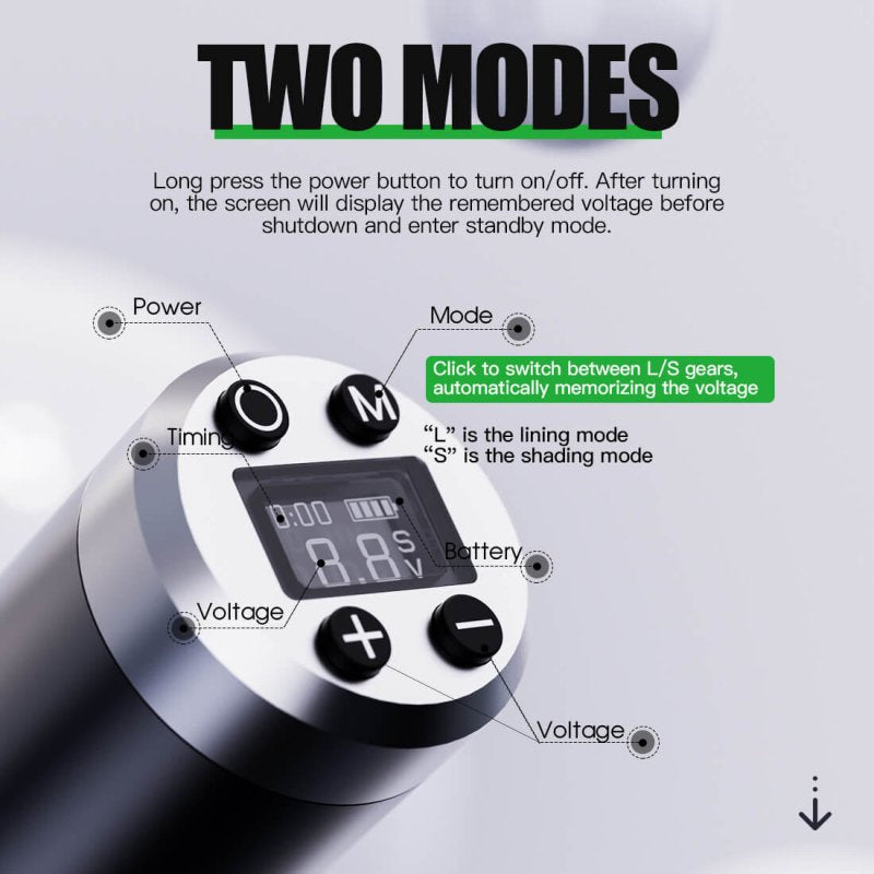 Dragonhawk Wireless Tattoo Pen Machine with 7 Stroke Length | Fold 3 INKSOULSUPPLY.COM