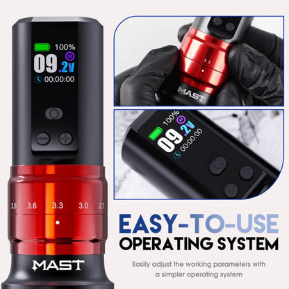 Dragonhawk Wireless Tattoo Pen Machine 2.4-4.2MM Strokes Length Two Grips | Mast Fold 2 Pro INKSOULSUPPLY.COM