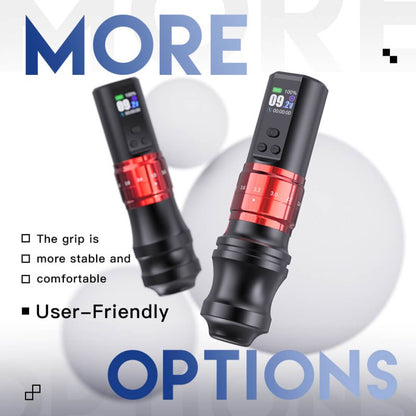 Dragonhawk Wireless Tattoo Pen Machine 2.4-4.2MM Strokes Length Two Grips | Mast Fold 2 Pro INKSOULSUPPLY.COM