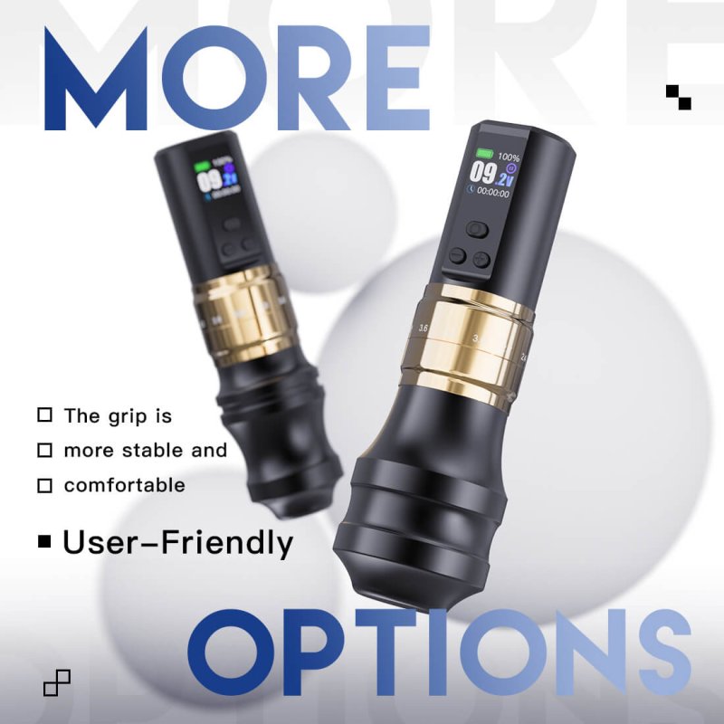 Dragonhawk Wireless Tattoo Pen Machine 2.4-4.2MM Strokes Length Two Grips | Mast Fold 2 Pro INKSOULSUPPLY.COM