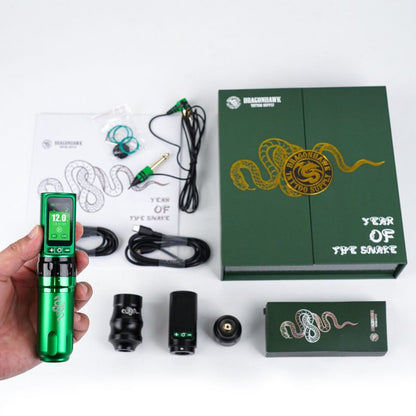 Tattoo Kit | Dragonhawk Fold Pro Year of Snake Edition Tattoo Machine Pen Wireless Professional Bundle INKSOULSUPPLY.COM