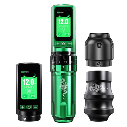Tattoo Kit | Dragonhawk Fold Pro Year of Snake Edition Tattoo Machine Pen Wireless Professional Bundle INKSOULSUPPLY.COM