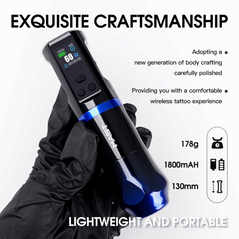 Dragonhawk Wireless Tattoo Pen Machine with Adjustable Frequency | Mast Hertz INKSOULSUPPLY.COM
