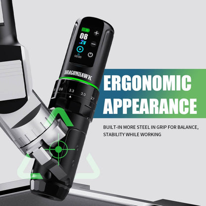 Dragonhawk Wireless Tattoo Pen Machine with 7 Stroke Length | L3 INKSOULSUPPLY.COM
