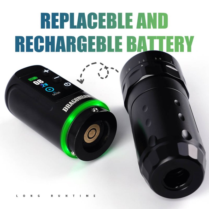 Dragonhawk Wireless Tattoo Pen Machine with 7 Stroke Length | L3 INKSOULSUPPLY.COM