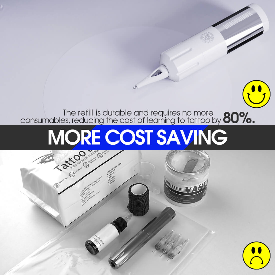 Dragonhawk Ballpoint Cartridges Needles – 10PCS INKSOULSUPPLY.COM