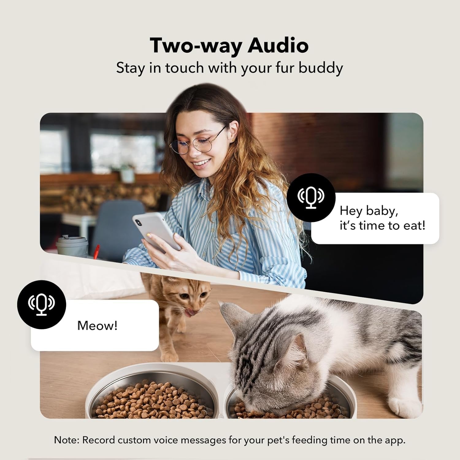 PETLIBRO Automatic Cat Feeder with Camera for Two Cats, 1080P HD Video with Night Vision, 5G Wifi Pet Feeder with Phone APP Control, 2-Way Audio for Cat & Dog, Low Food & Motion & Sound Alerts BazaarBox