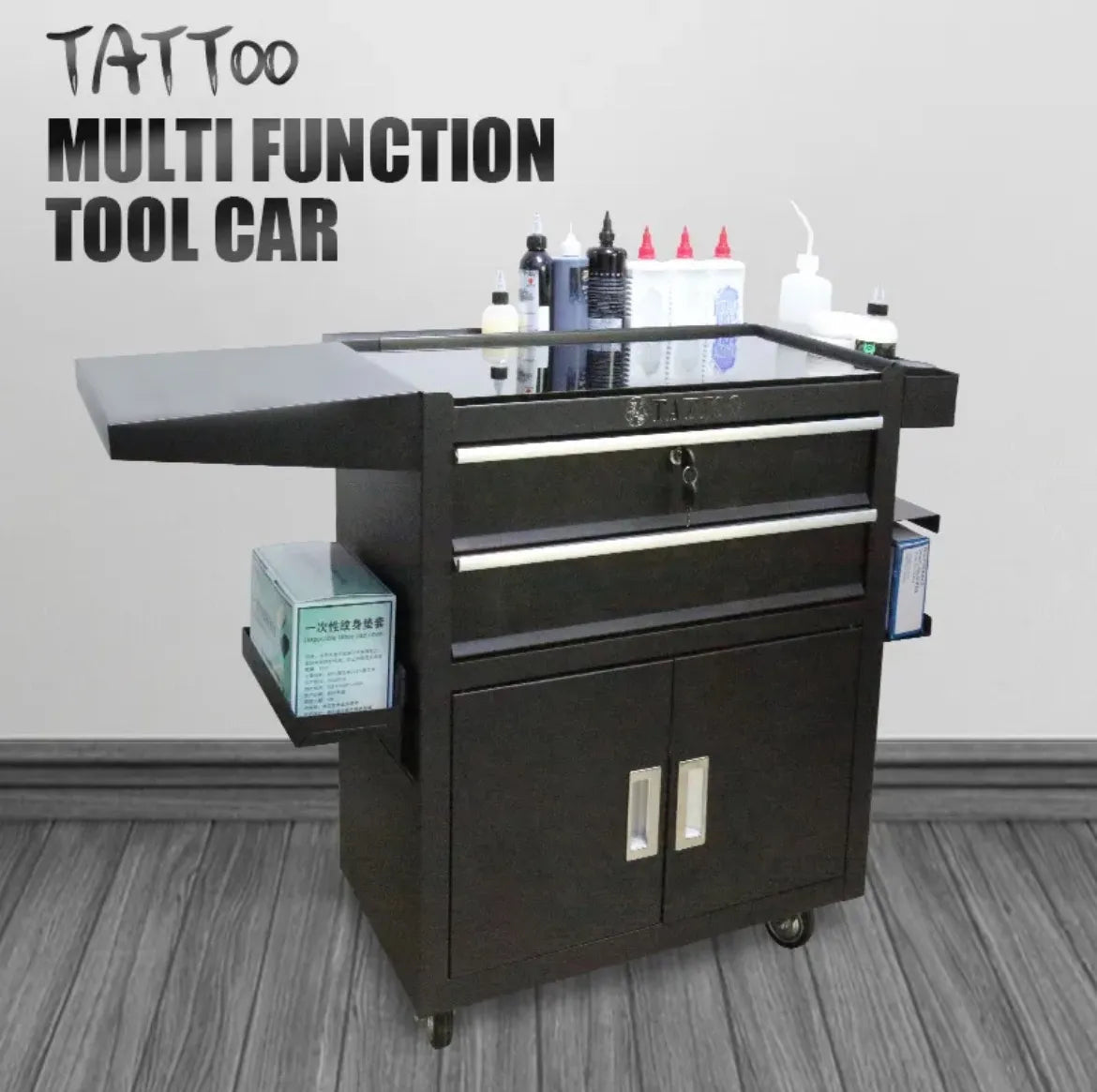 Multifunctional tattoo tool workbench tool car INKSOULSUPPLY.COM