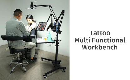 TAIDU PROMOTION MULTI-FUNCTIONAL DOUBLE HOLDER TATTOO BENCH WITH LIGHT INKSOULSUPPLY.COM