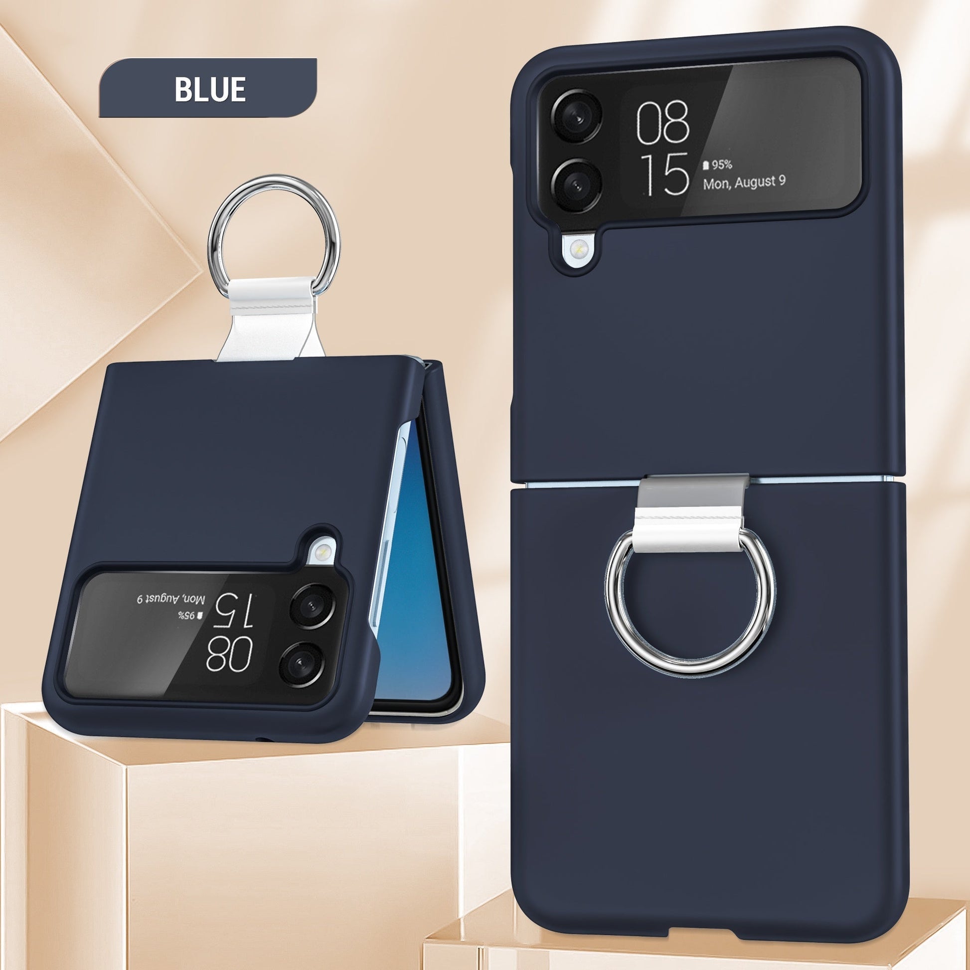 Transparent Protective Case For Galaxy Zflip4 Fastened Ring FLIPSTYLEZLLC