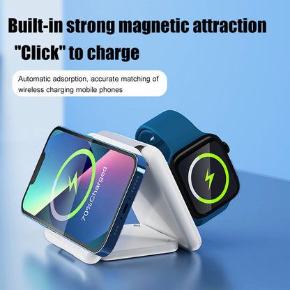 Folding Magnetic Suction Wireless Charger 3-in-1 FLIPSTYLEZLLC