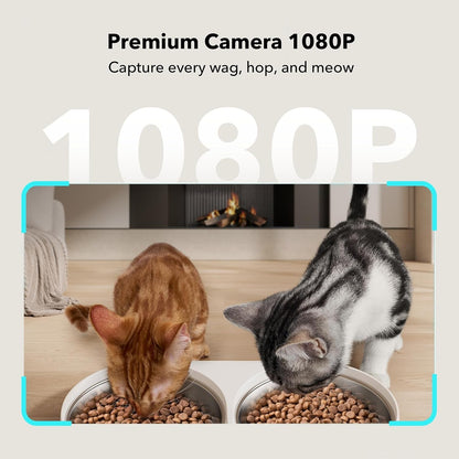 PETLIBRO Automatic Cat Feeder with Camera for Two Cats, 1080P HD Video with Night Vision, 5G Wifi Pet Feeder with Phone APP Control, 2-Way Audio for Cat & Dog, Low Food & Motion & Sound Alerts BazaarBox