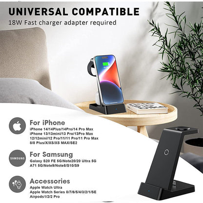Wireless Charger Three-in-one Desktop 18W Charger FLIPSTYLEZLLC