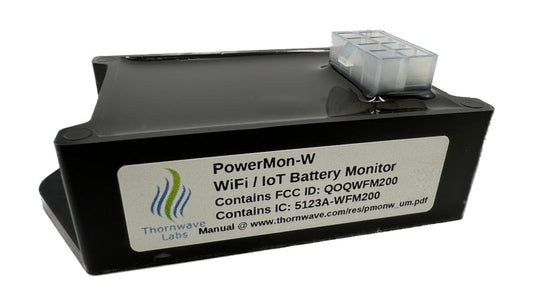 PowerMon-W - WiFi / IoT Advanced Battery Monitor / DC Power Meter with data logging Thornwave Labs