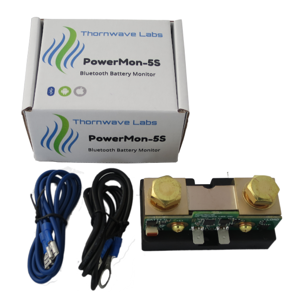 PowerMon-5S - 500A Bluetooth LE Advanced Battery Monitor / DC Power Meter with data logging Thornwave Labs