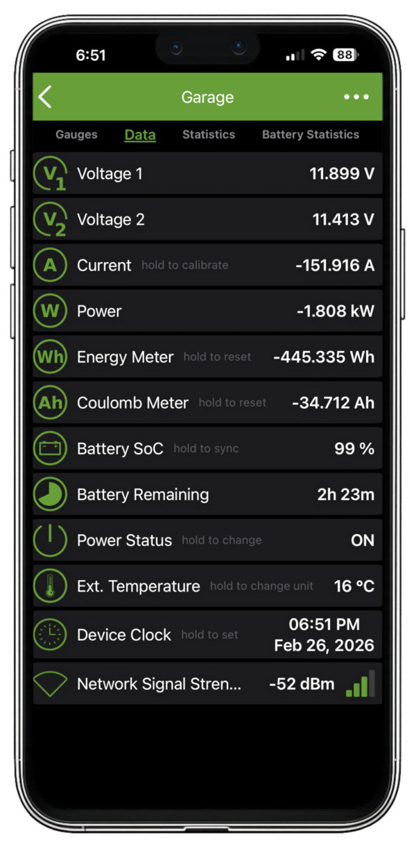 PowerMon-W - WiFi / IoT Advanced Battery Monitor / DC Power Meter with data logging Thornwave Labs