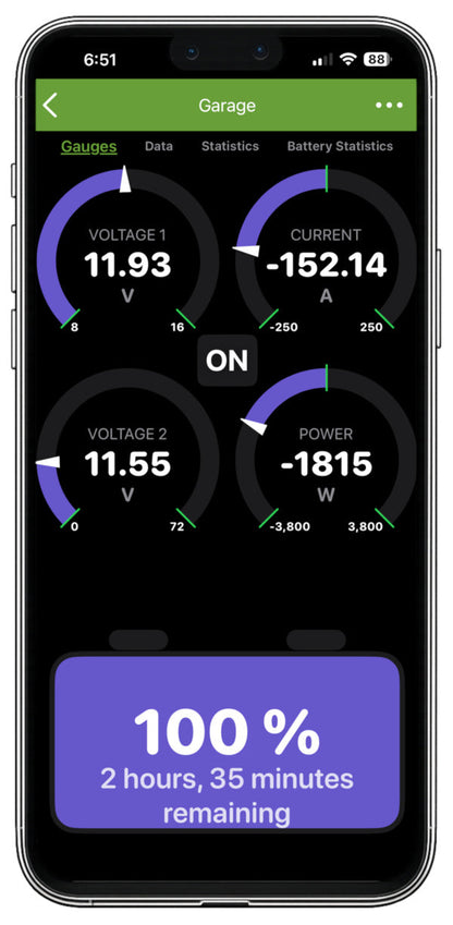 PowerMon-W - WiFi / IoT Advanced Battery Monitor / DC Power Meter with data logging Thornwave Labs