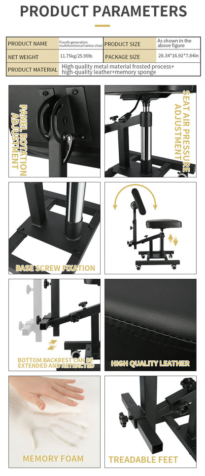 TAIDU FLASH SALE NEW UPGRADED PNEUMATIC TATTOO CHAIR LIFTABLE INKSOULSUPPLY.COM