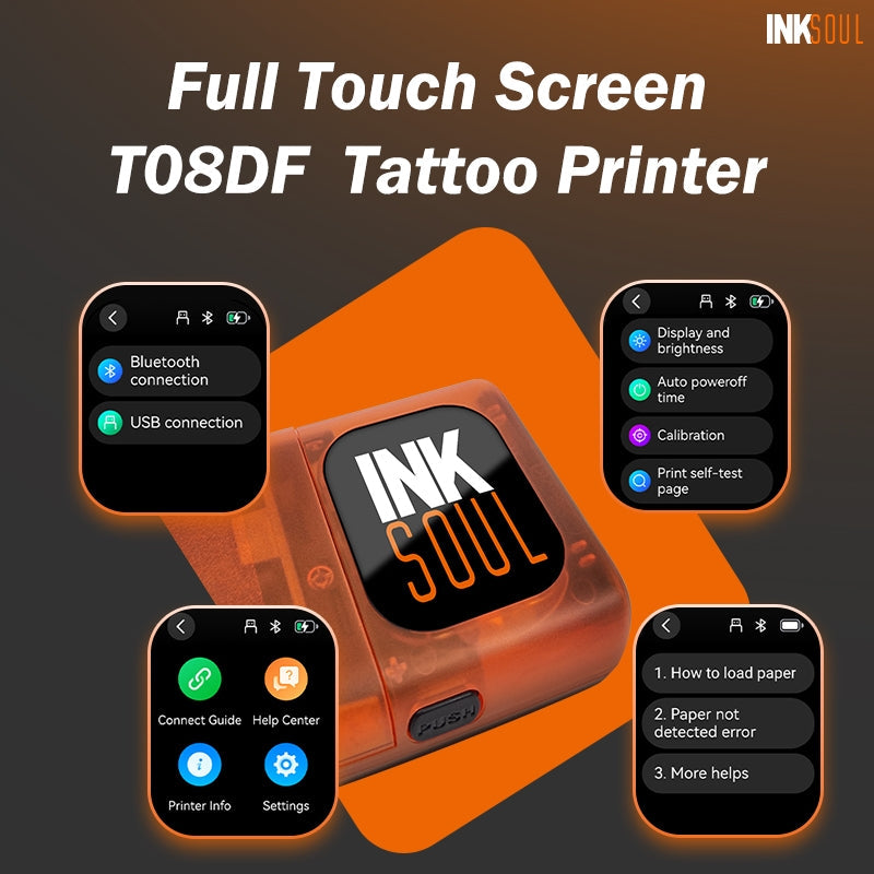 INKSOUL® T08FD tattoo transfer printer touch screen INKSOULSUPPLY.COM